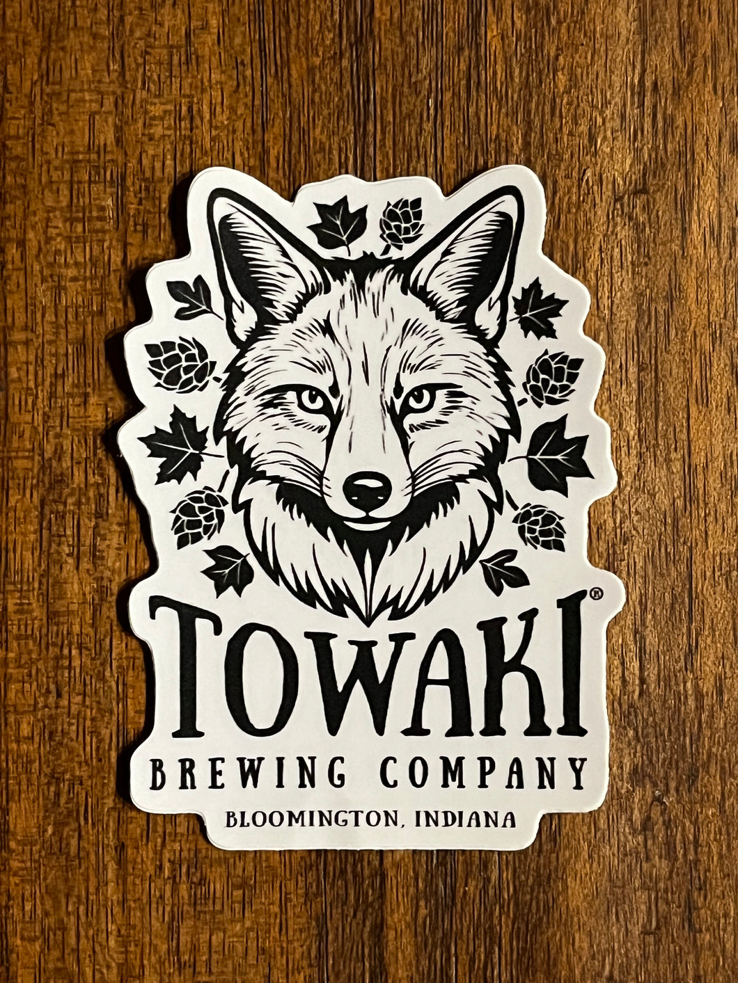 White Towaki Sticker with Black Logo - 3