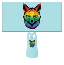 Load image into Gallery viewer, Towaki Rainbow Fox Racerback Tank
