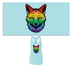Towaki Rainbow Fox Racerback Tank