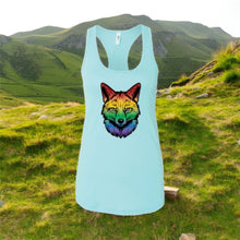 Load image into Gallery viewer, Towaki Rainbow Fox Racerback Tank
