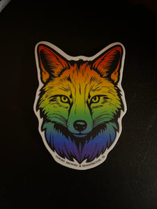 Towaki Sticker with Rainbow Fox Logo - 3"