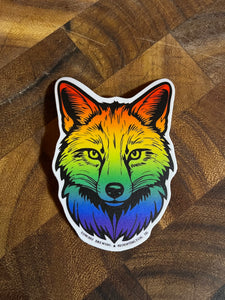 Towaki Sticker with Rainbow Fox Logo - 3"