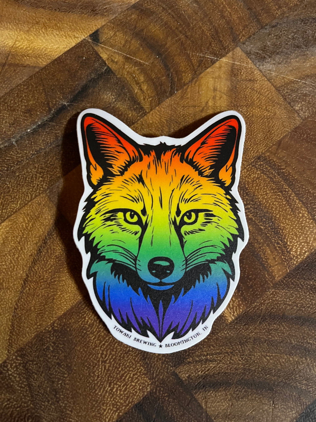 Towaki Sticker with Rainbow Fox Logo - 3